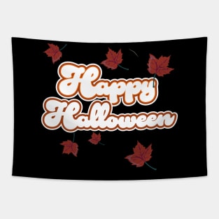 Happy Halloween Logo Tapestry