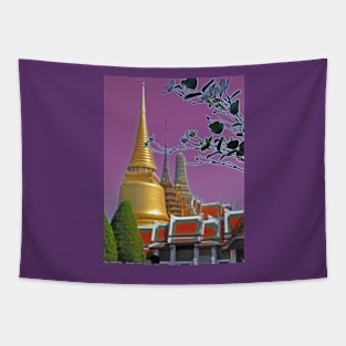 View at Wat Phra Kaew, Bangkok, Thailand Tapestry