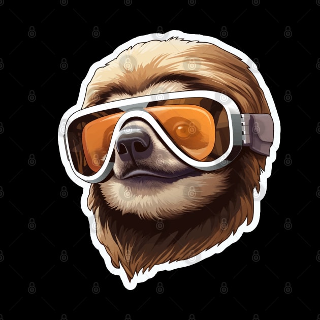 Sloth Wearing Ski Goggles by VelvetRoom