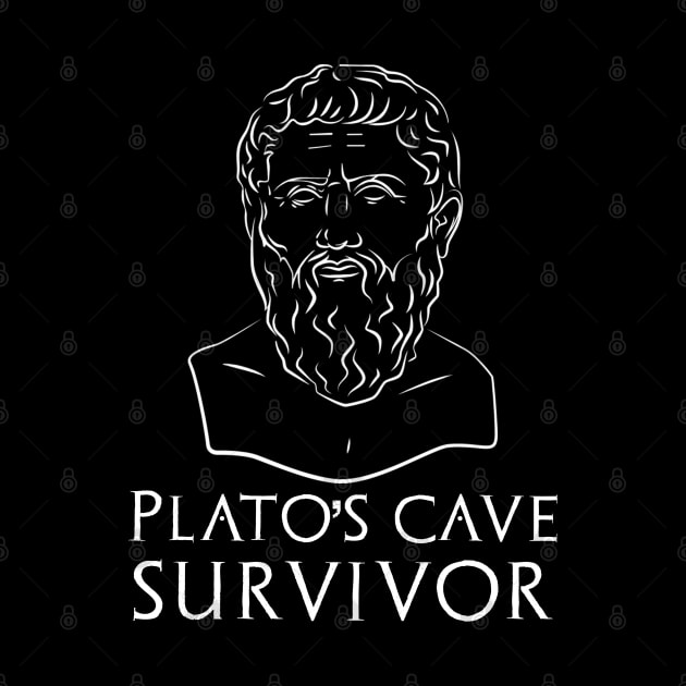 Plato's Cave Survivor - Funny Classical Greek Philosophy by Styr Designs