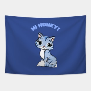 Adorable Blue Kitten Tapestry