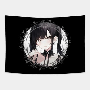 charming portrait of a cute anime girl Tapestry