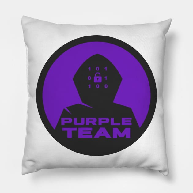 Cyber Security CTF Gamification Purple Team Logo Pillow by FSEstyle