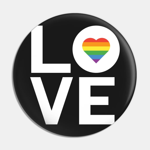 Love T-Shirt Gay Lesbian Inspired Rainbow Heart LGBT Pride Pin by giftideas