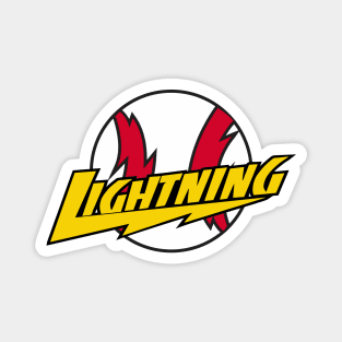 Lightning Baseball Magnet