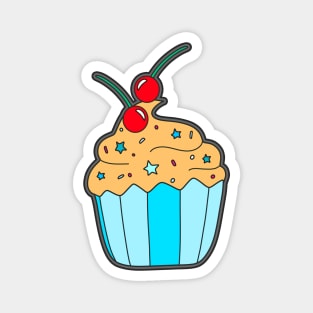 Vanilla Cupcake Magnet