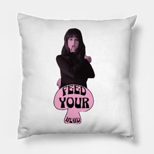 Feed Your Head (Black and Pink) Pillow