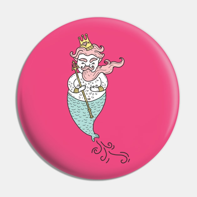 Merman illustration Pin by JDawnInk