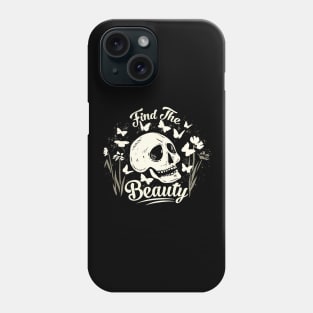 Find the Beauty with Butterflies and Skull Phone Case