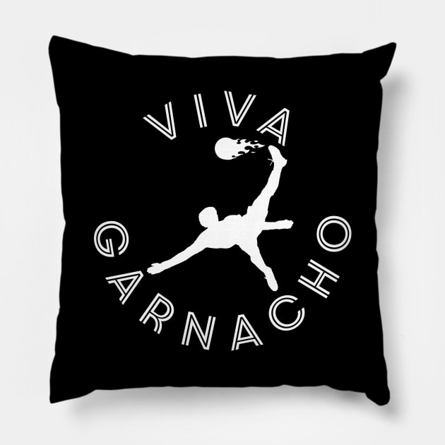 Viva Garnacho - white Pillow by DAFTFISH