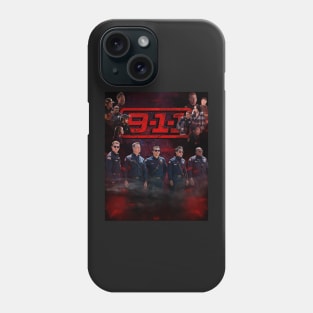 9-1-1 : Cast (Purple Red Haze) Phone Case