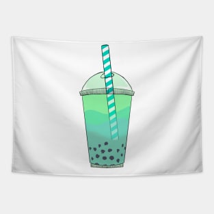 Matcha bubble tea - boba tea Tapestry