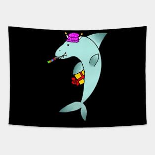 Birthday Shark Tapestry