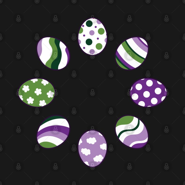 Eggs | Purple Green | Stripes | Dots | Clouds | Black by Wintre2