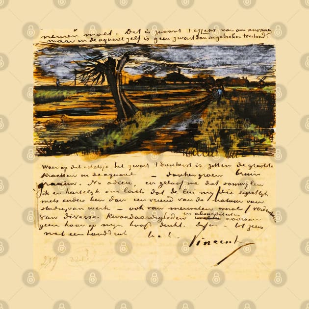 Vincent Van Gogh - Letter to Theo with Willow by RandomGoodness