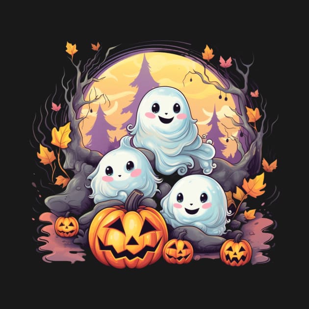 Chubby ghosts kids Halloween by ReAnnaMation