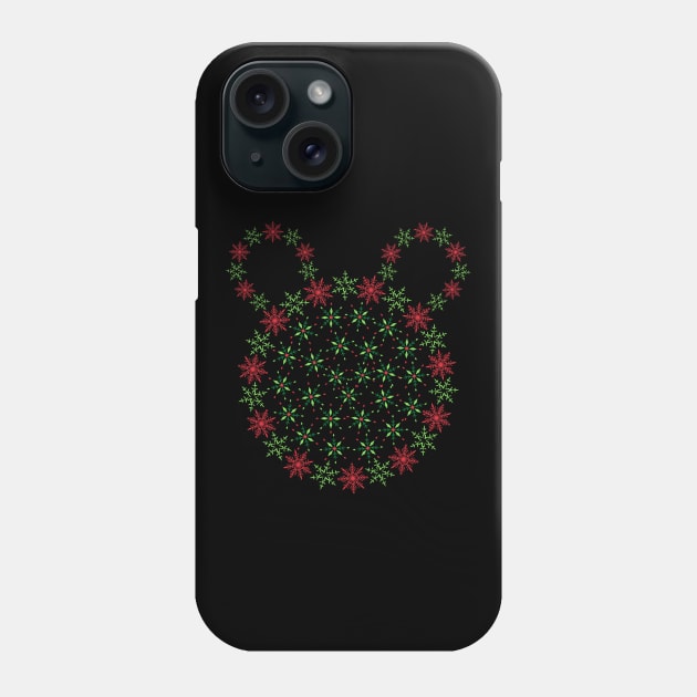 Red and green snowflakes Phone Case by Nano-none