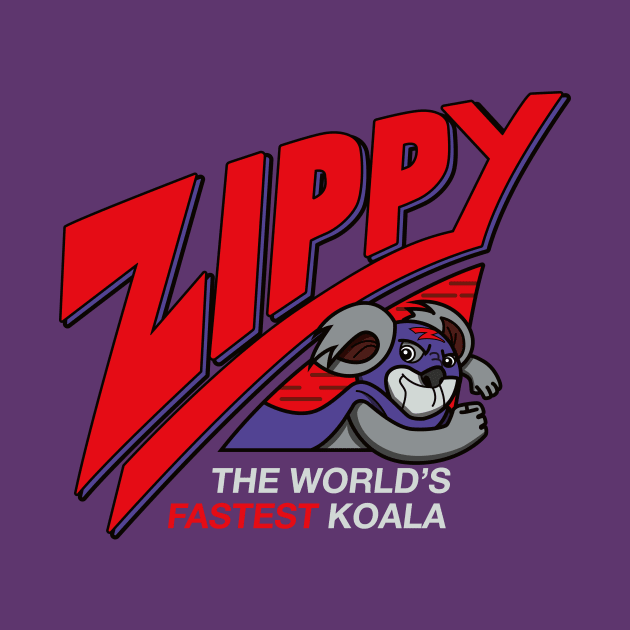 Zippy - The World's Fastest Koala (Purple) by jepegdesign