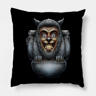 Horror toilet Monster #45 Pillow