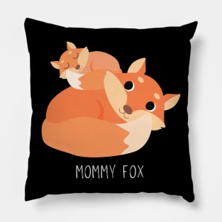 cute baby and mommy fox Pillow