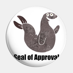 Seal of Approval - dark text Pin