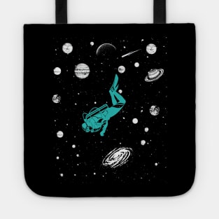 Scuba Diving In Saturn Solar System Space Scuba Diver Tote