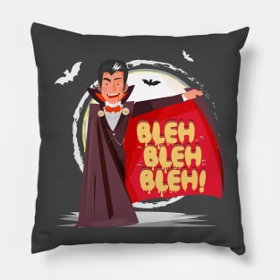 Vampire Scary and Spooky Happy Halloween Funny Graphic Pillow