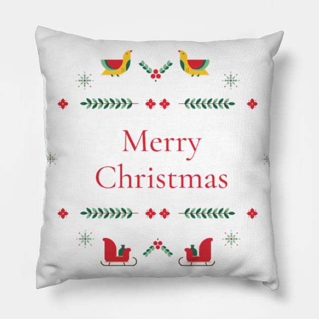 Merry Christmas Pillow by Artistic Design