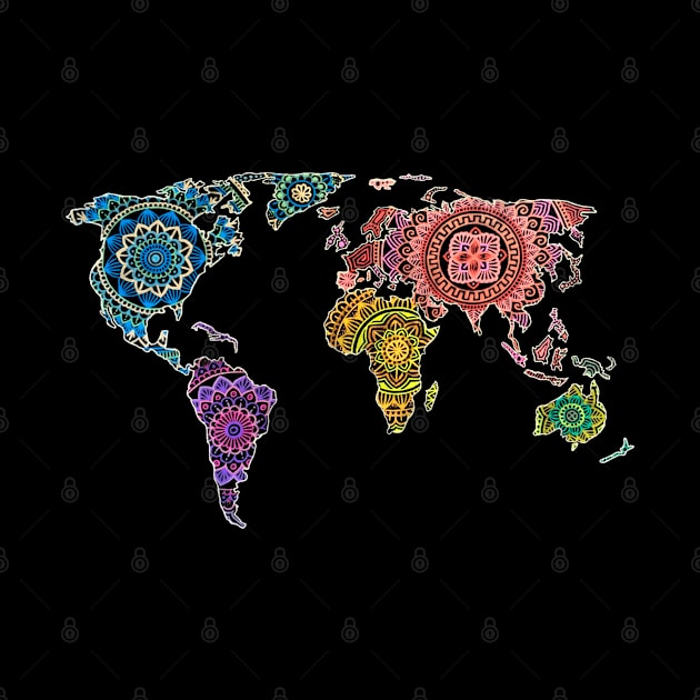 Mandalas Worldmap by MyownArt