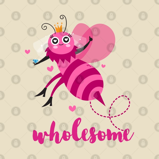 Cute Bee Pun - Be Wholesome Pink Aesthetic by Inspire Enclave
