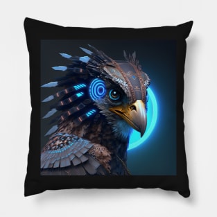 Tetra The Cyberpunk Hawk Pillow