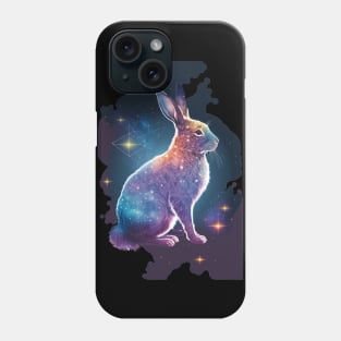 Year of the rabbit chinese zodiac sign space design with stars Phone Case