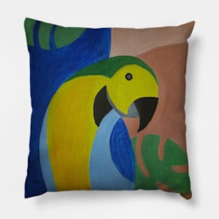 Abstract Macaw Parrot Pillow