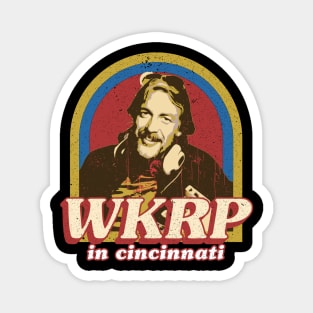 wkrp in cincinnati retro Magnet