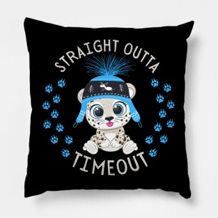 Straight Outta Timeout Cute and Smart Cookie Sweet little tiger cute baby outfit Pillow