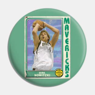 Retro Dirk Nowitzki Trading Card Pin