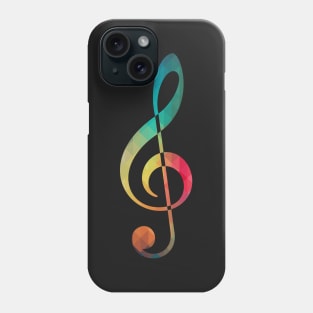 Rainbow pattern note Sol silhouette Phone Case