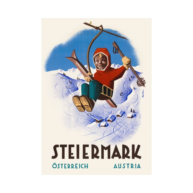 Steiermark Austria Vintage Travel Poster by vintagetreasure