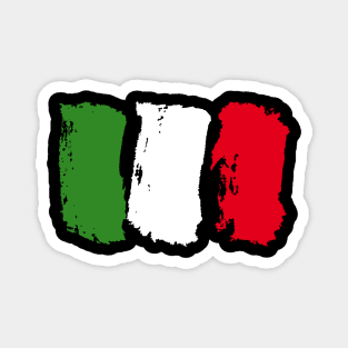 Italy Flag - Brush Strokes Magnet