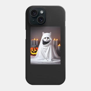 halloween cat - Modern digital art Phone Case