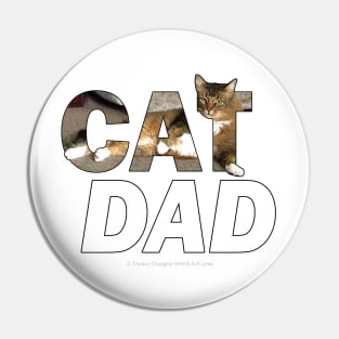 CAT DAD - Somali Abyssinian cat long hair oil painting word art Pin