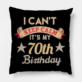 70th birthday gift Pillow