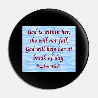 Bible Verse Psalm 46:5 Pin