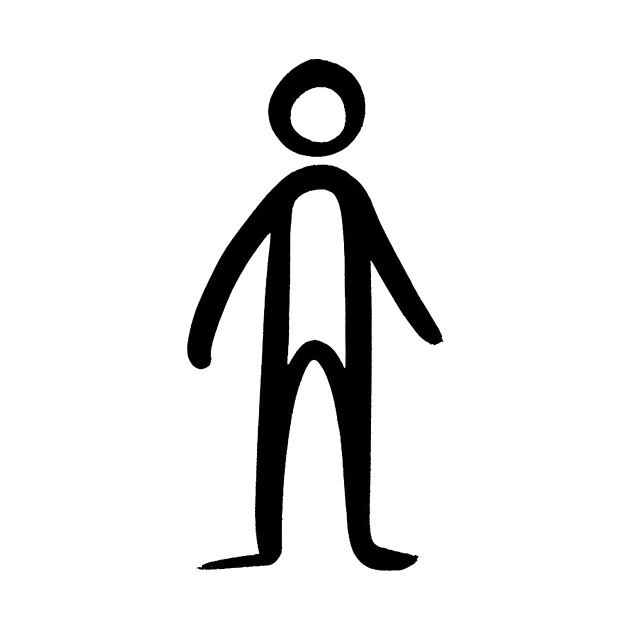 Stick figure man in black ink by WelshDesigns