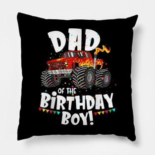 Monster Truck Dad Of The Birthday Boy For Him Pillow