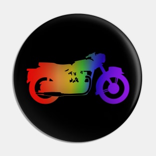 Rainbow Motorcycle Silhouette (Triumph) Pin