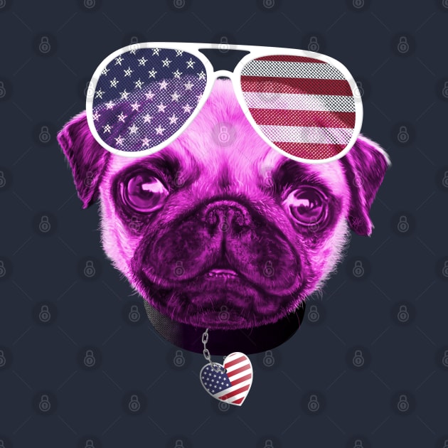 Pug Independence Day 4th July Party by brodyquixote