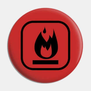 Flammable Symbol Pin