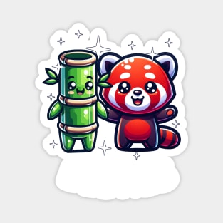 Besties Panda And Bamboo Magnet