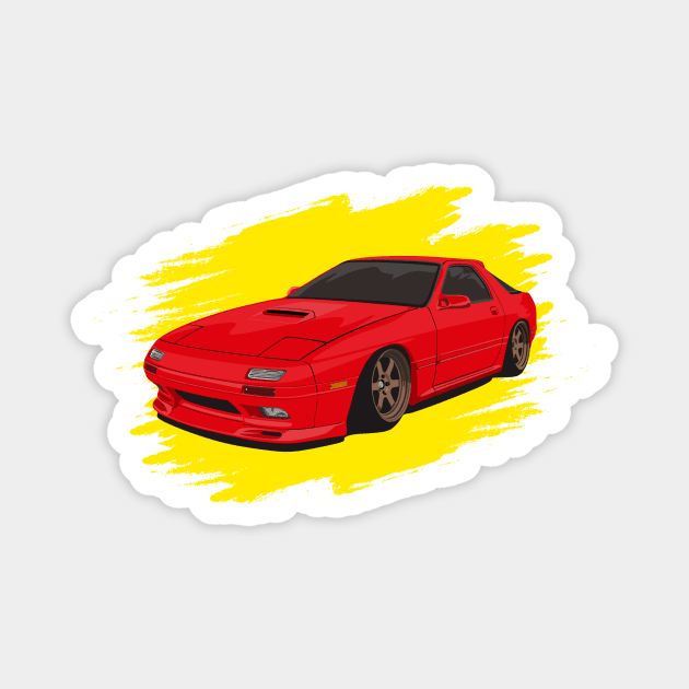 Mazda RX7 JDM Magnet by FungibleDesign